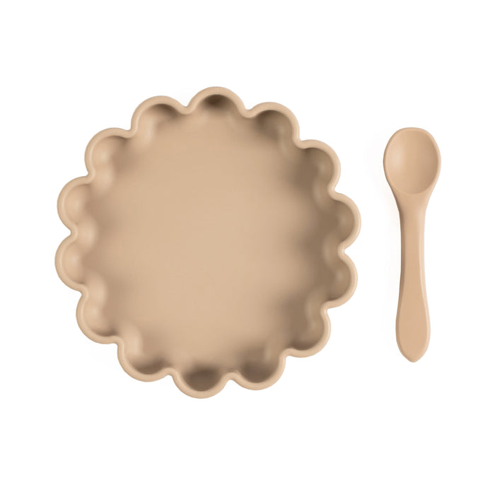 Sand Flower Suction Plate with Spoon