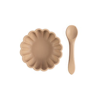 Sand Flower Suction Bowl with Spoon
