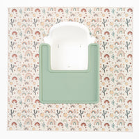AZEbabydream wipe clean messy mat splash mat rainbow desert