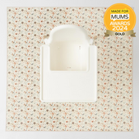 Wipe clean splash mat, messy mat in boho birds print by azebABYDREAm