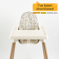 Wipeable Cushion Cover for IKEA Antilop Highchair - Dots on White