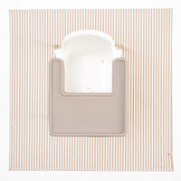 AZEbabydream wipe clean messy mat splash mat peach stripe with non slip