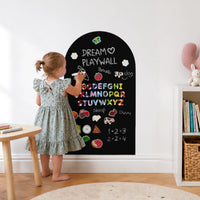 Removable Arch Magnetic Chalkboard wall decal Black