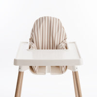 AZEbabydream IKEA Antilop highchair wipe clean cushion Taupe stripe
