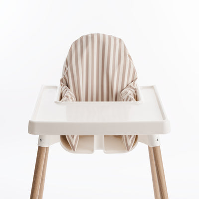 AZEbabydream IKEA Antilop highchair wipe clean cushion Taupe stripe