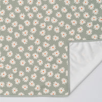 Daisies on sage- messy mat