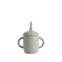 Sage Straw Sippy Cup grey