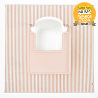 AZEbabydream wipe clean messy mat splash mat peach stripe