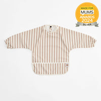 AZEbabydream Long Sleeve Bib taupe stripe