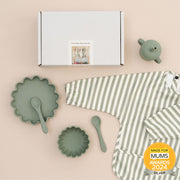 My First 4 Piece Weaning Set Sage – silicone feeding essentials