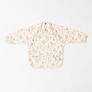AZEbabydream Long Sleeve Bib Brown Wildflowers