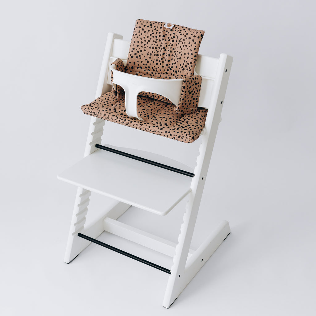 Wipeable Stokke Tripp Trapp Cushion - Dots on Rose