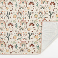 AZEbabydream wipe clean messy mat splash mat rainbow desert in no non slip