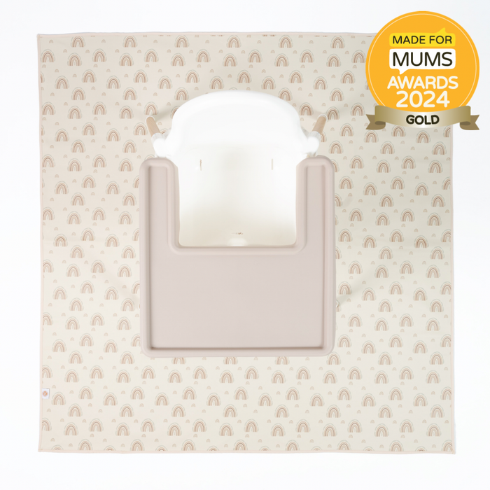 Rainbow messy mat  with non-strip