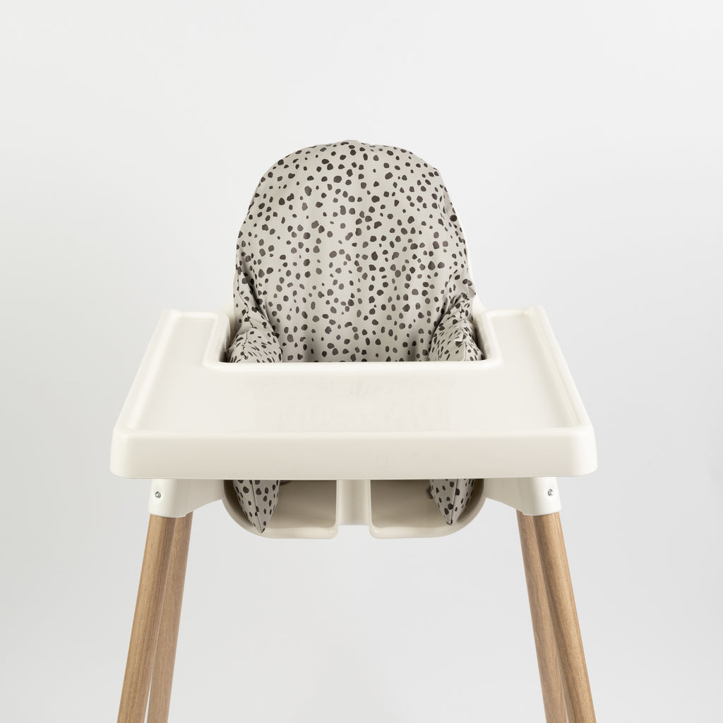 Wipeable Cushion Cover for IKEA Antilop Highchair - Dots on Grey