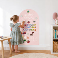 Removable Arch Magnetic Chalkboard wall decal pink