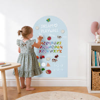 Removable Arch Magnetic Chalkboard wall decal Blue