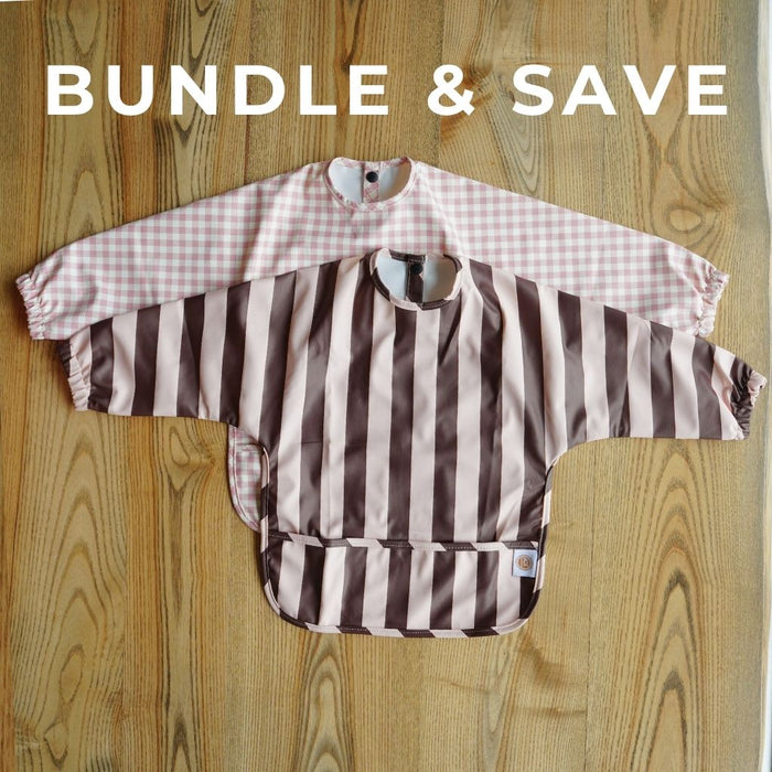 long sleeve bib bundle for baby weaning