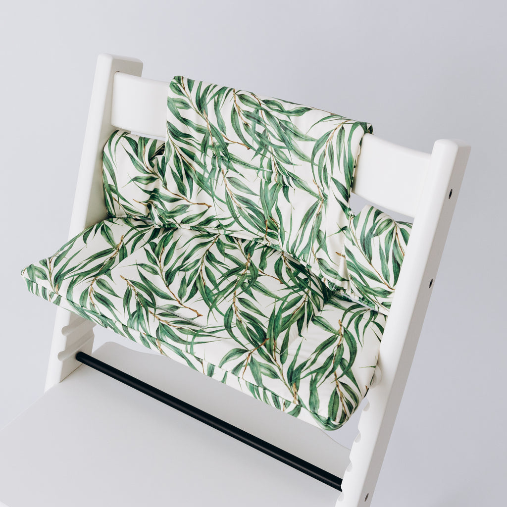 Wipeable Stokke Tripp Trapp Cushion - Willow Leaves