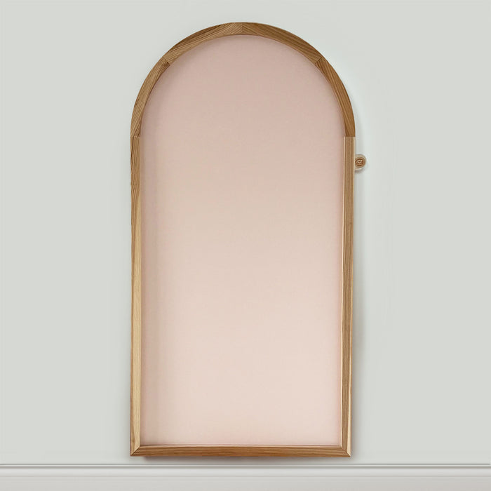Pink Magnetic chalkboard in arch shape wooden frame from ash wood by azebABYDREAm 