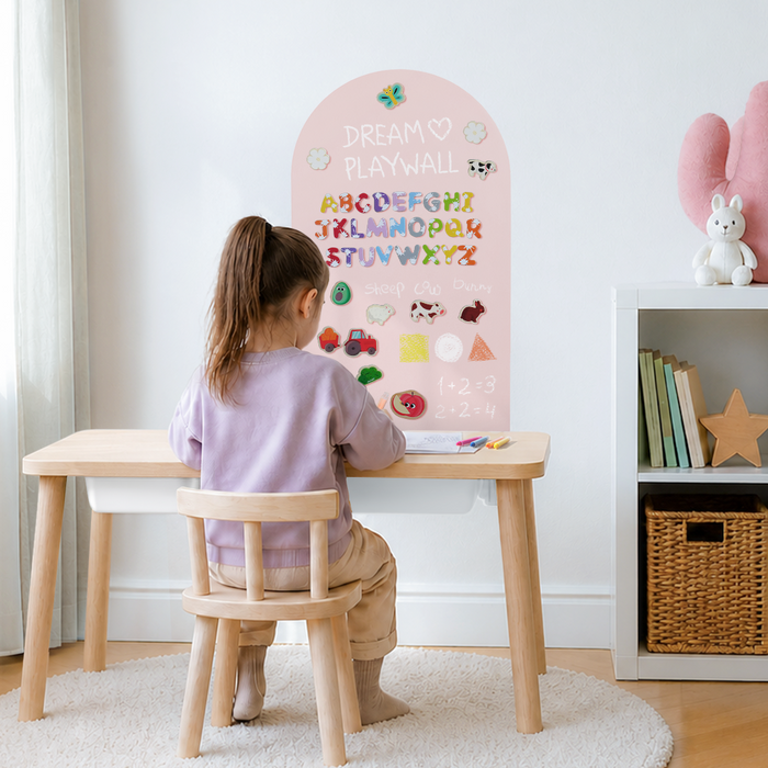 Small Removable Arch Magnetic Chalkboard wall decal pink