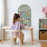 Small Removable Arch Magnetic Chalkboard wall decal sage green