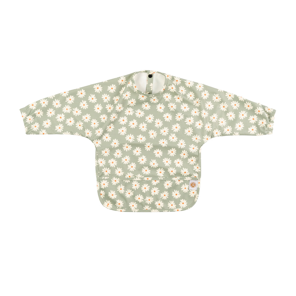 Daisies on Sage - Long Sleeve Bib