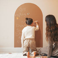 Child drawing on self adhesive arch shape magnetic chalkboard by AZEbabydream 