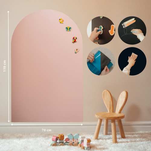 Self adhesive Magnetic Chalkboard in Pink by Azebabydream
