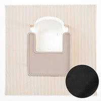 AZEbabydream wipe clean messy mat splash mat peach stripe with no non slip