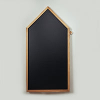 Black Magnetic chalkboard in house shape wooden frame from ash wood by azebABYDREAm 