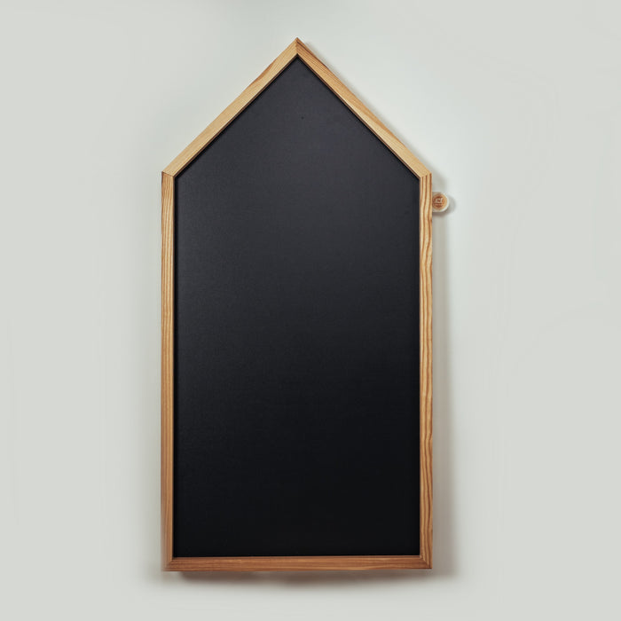Black Magnetic chalkboard in house shape wooden frame from ash wood by azebABYDREAm 