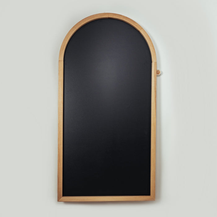 Black Magnetic chalkboard in arch shape wooden frame from ash wood by azebABYDREAm 