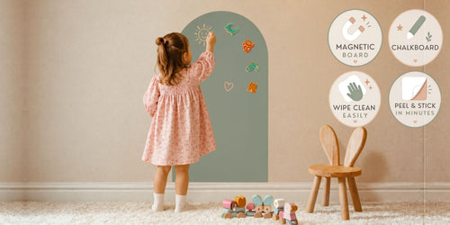Arch Magnetic Chalkboard in sage Greene