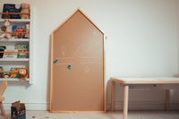 Sashay sand Magnetic chalkboard in house shape wooden frame from ash wood by azebABYDREAm 